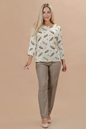 Брюки классические капучино